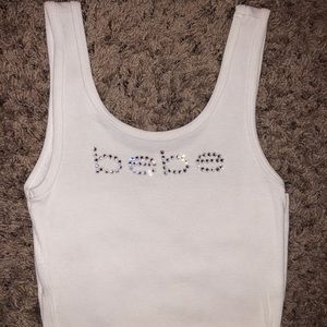 White Bebe tank top